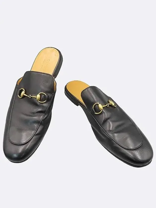 426219 Black Color Kings Horsebit Leather Mule Princetown Bloafer Shoes 10