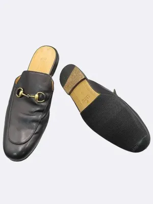 426219 Black Color Kings Horsebit Leather Mule Princetown Bloafer Shoes 10