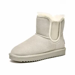 BeauToday Suede Leather Warm Snow Boots for Women