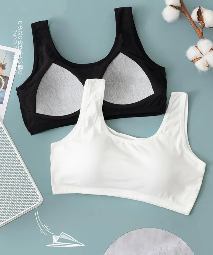 Big Girls Bra Comfort Flex Fit Seamless for Girl Teens with Adjustable Straps, Pull-on Design