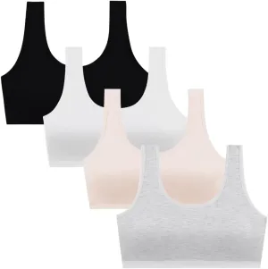 Big Girls Bra Comfort Flex Fit Seamless for Girl Teens with Adjustable Straps, Pull-on Design