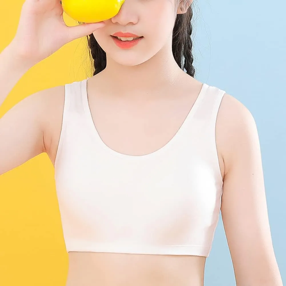 Big Girls Bra Comfort Flex Fit Seamless for Girl Teens with Adjustable Straps, Pull-on Design