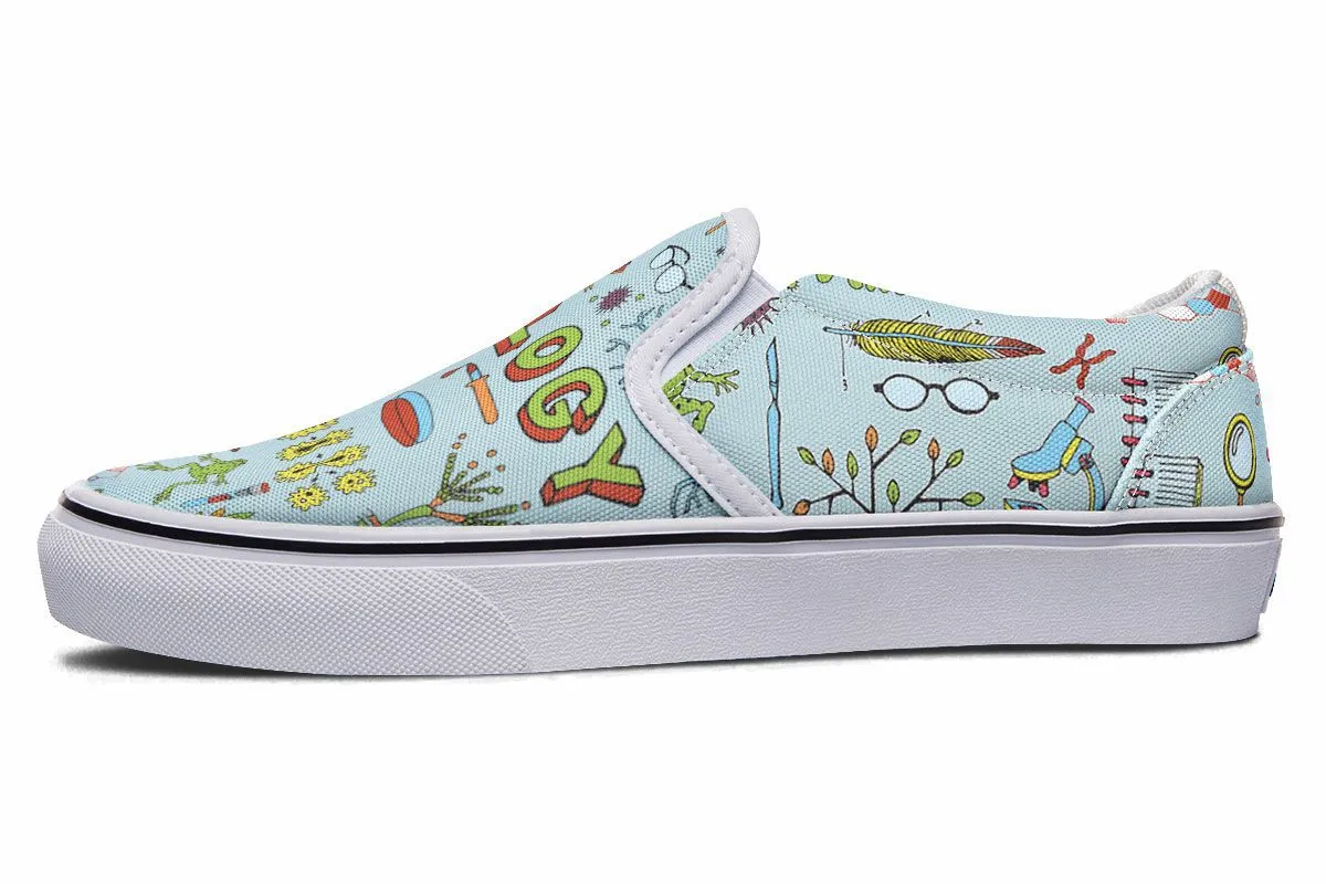 Biology Doodle Slip-On Shoes