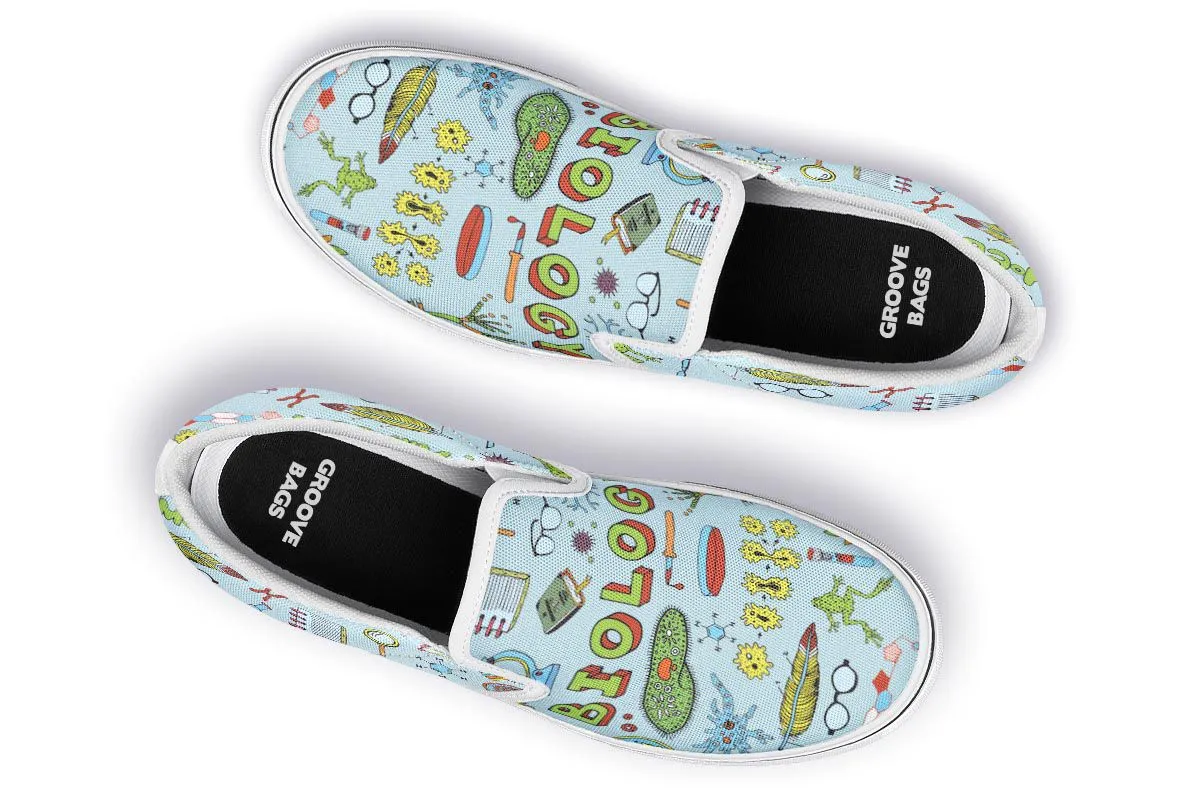 Biology Doodle Slip-On Shoes