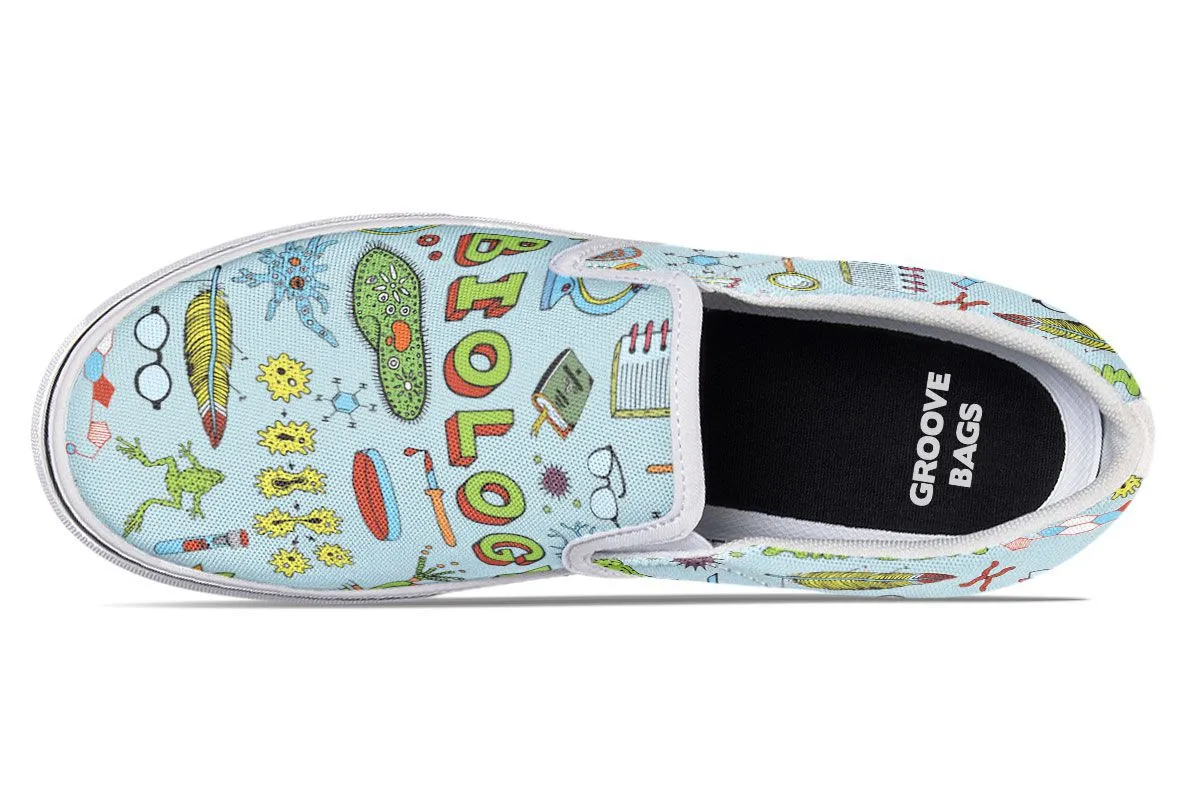 Biology Doodle Slip-On Shoes
