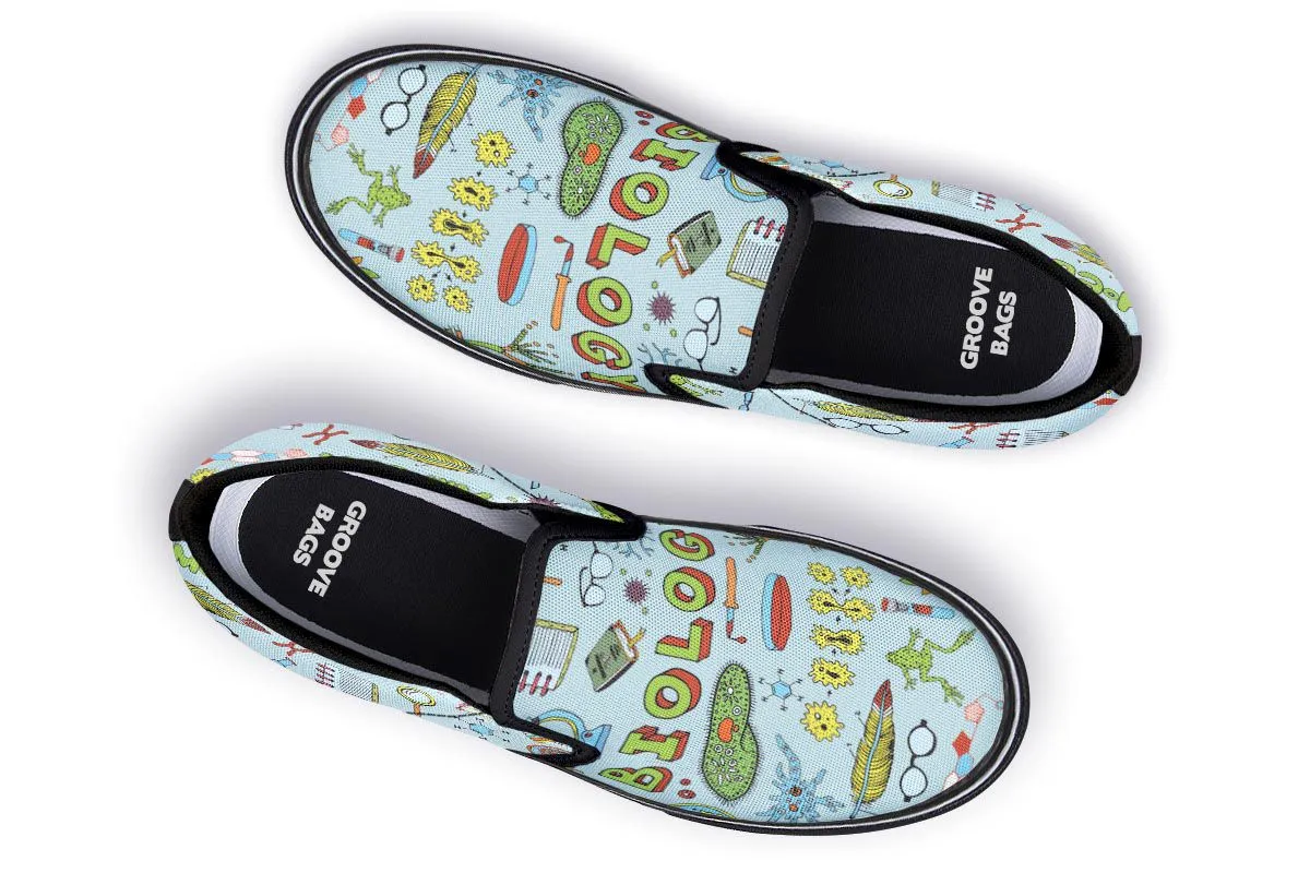 Biology Doodle Slip-On Shoes