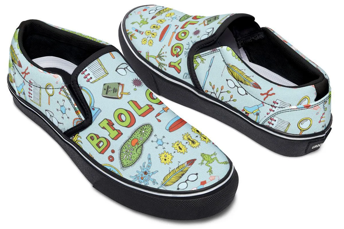 Biology Doodle Slip-On Shoes