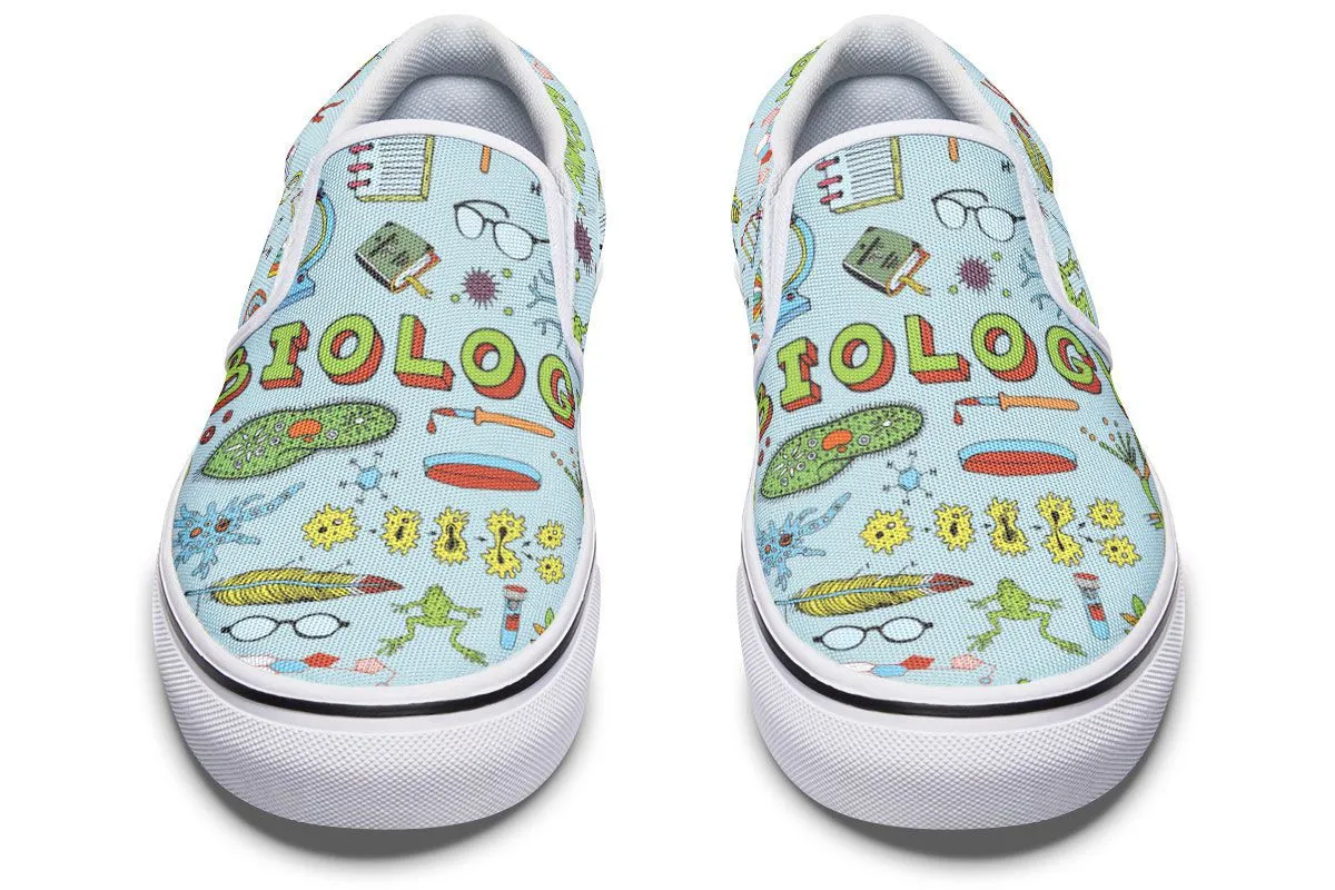 Biology Doodle Slip-On Shoes