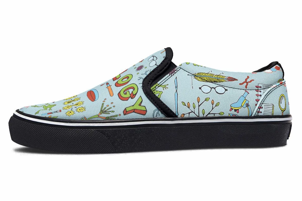 Biology Doodle Slip-On Shoes
