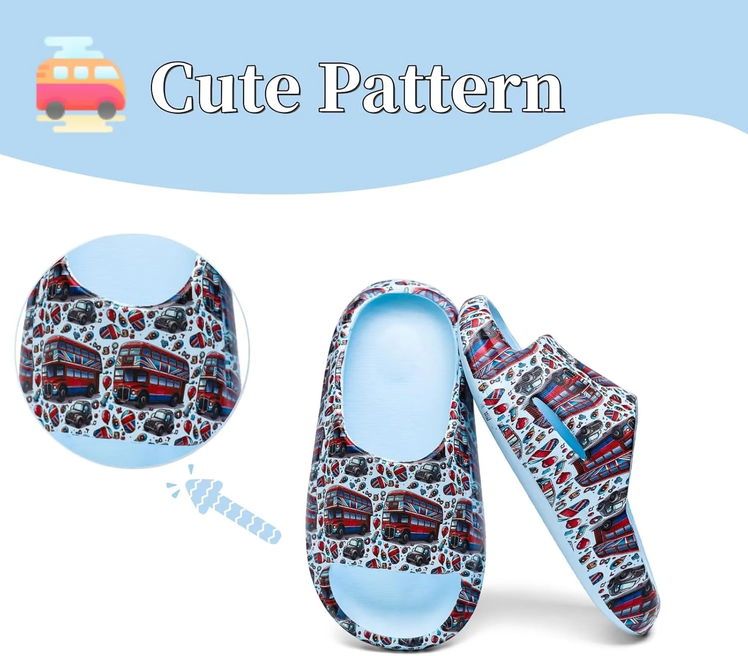 DAYUMKOU Toddler Boy Sandals Girls Footwear Cute Open Toe Beach Slides Indoor Outdoor Kids Slippers Lightweight Pool Shoes