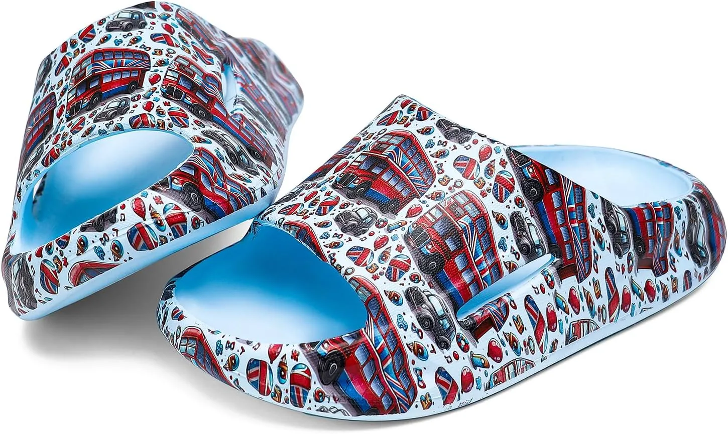 DAYUMKOU Toddler Boy Sandals Girls Footwear Cute Open Toe Beach Slides Indoor Outdoor Kids Slippers Lightweight Pool Shoes