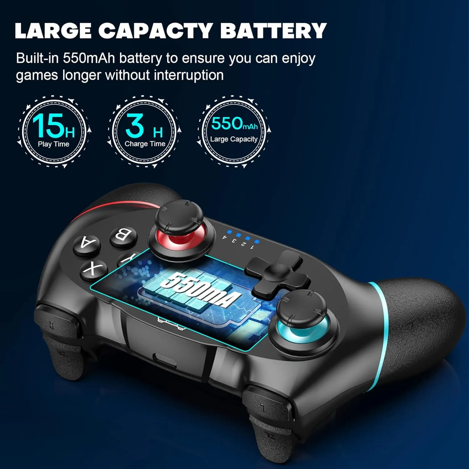 Diswoe Switch Controller, Wireless Pro Controller for Switch/Switch Lite/Switch OLED, Switch Remote Gamepad with Joystick, Adjustable Turbo Vibration with Programmable Function
