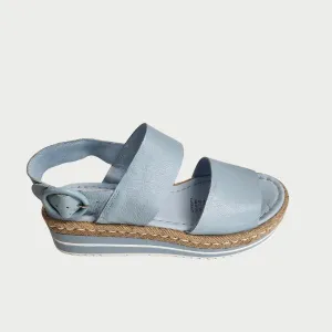Django & Juliette Atha Denim Leather platform Sandels