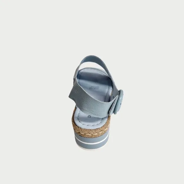 Django & Juliette Atha Denim Leather platform Sandels