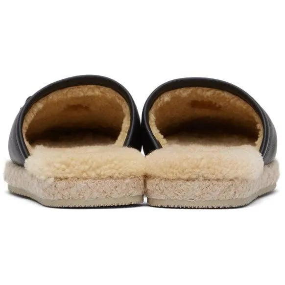 Gucci Black Shearling Horsebit Fria Loafers