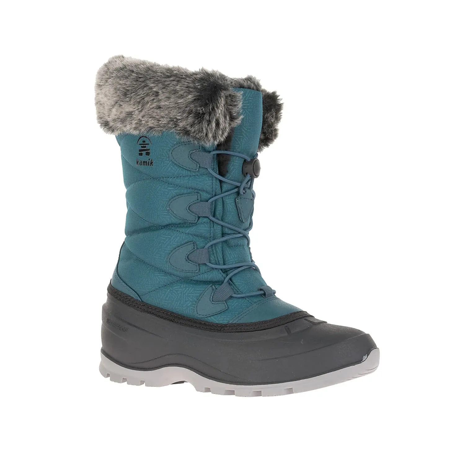 KAMIK MOMENTUM-3 Snow Seam-Sealed Waterproof Plush Faux-Fur Collar Boots TEAL (9, TEAL)
