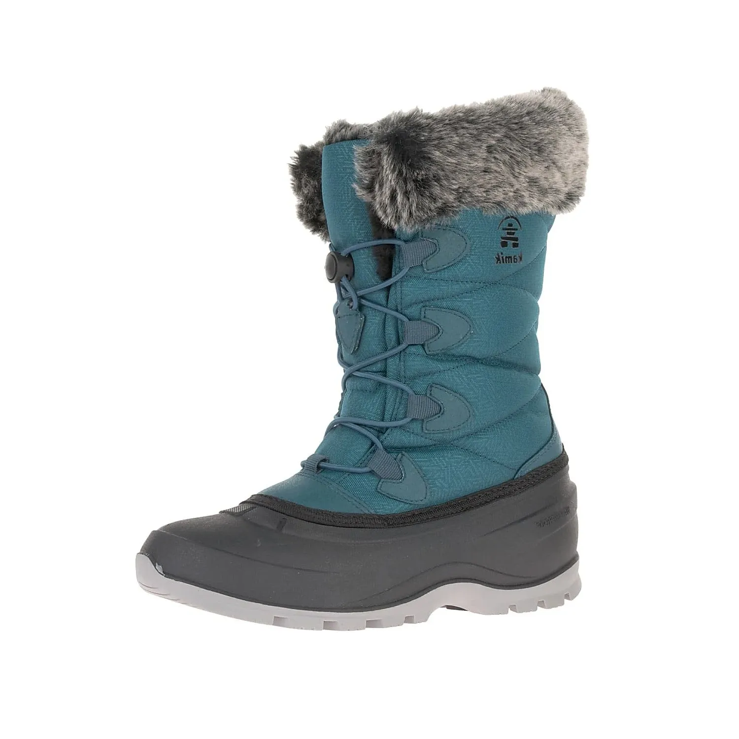 KAMIK MOMENTUM-3 Snow Seam-Sealed Waterproof Plush Faux-Fur Collar Boots TEAL (9, TEAL)