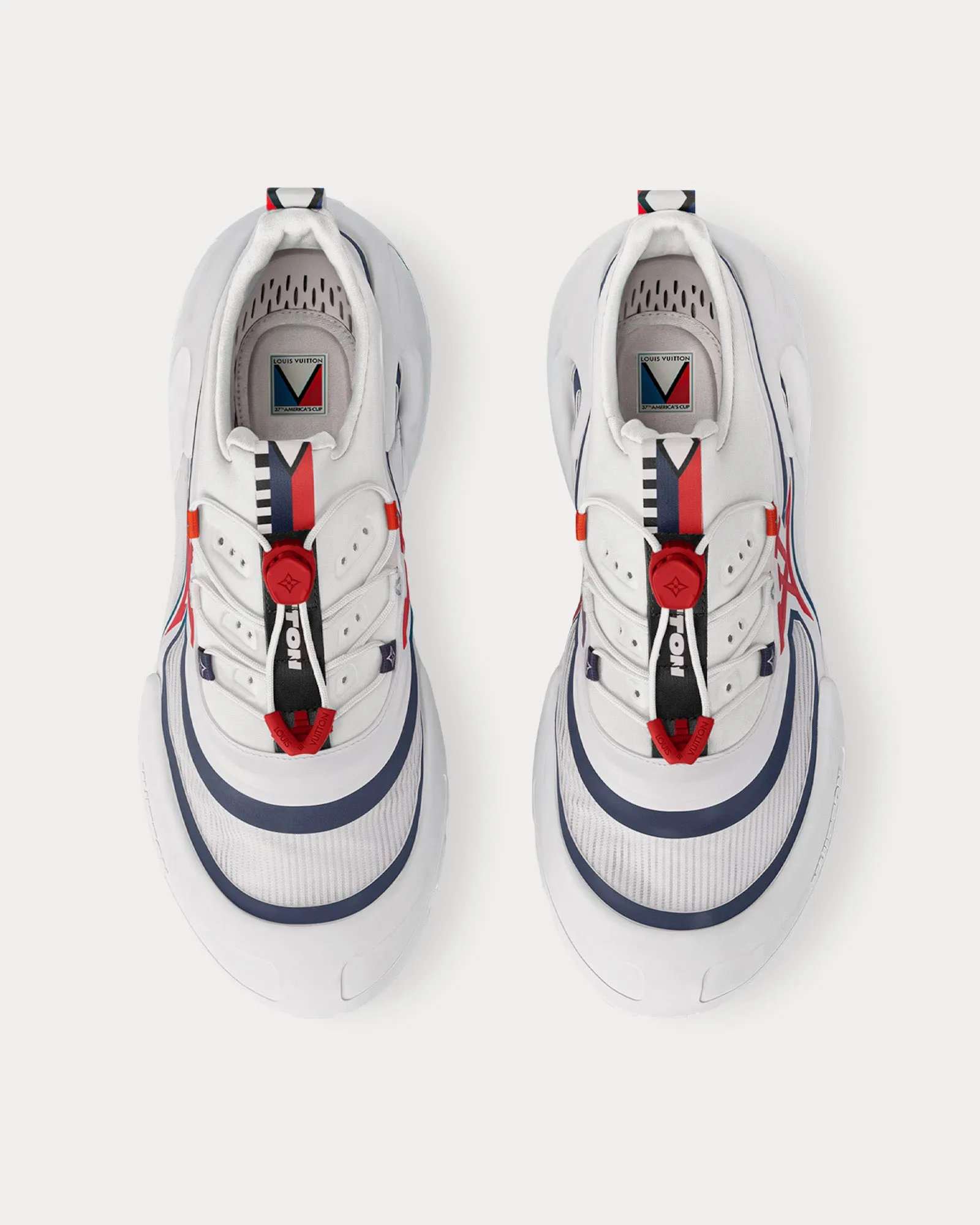 LV Barracuda 'America's Cup' White / Navy Blue / Red Low Top Sneakers