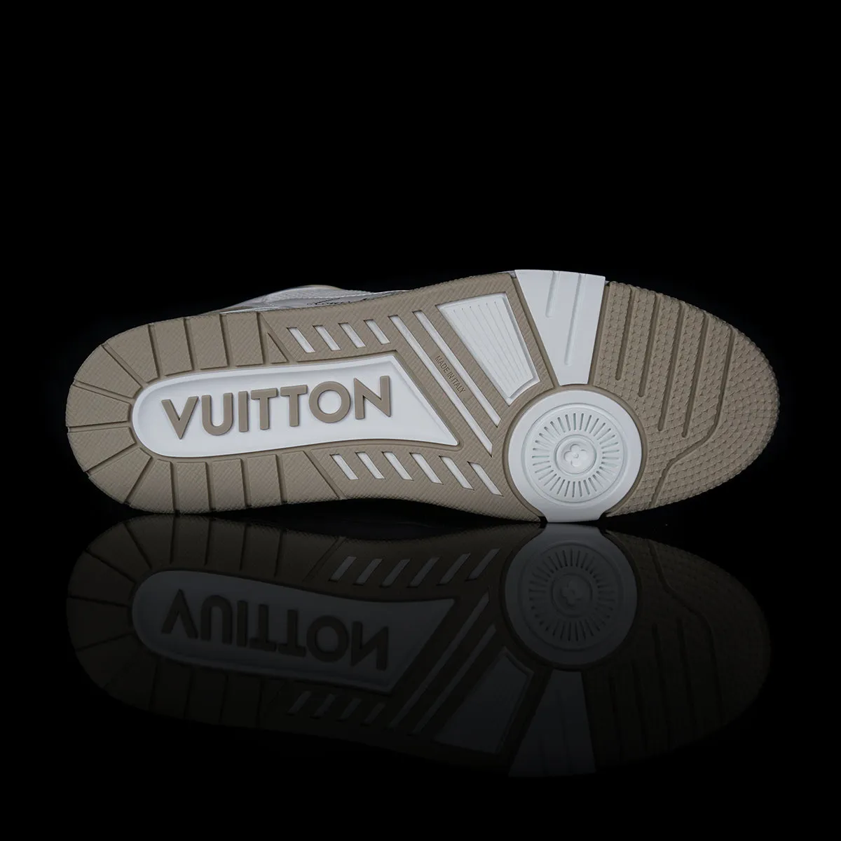 LV Trainer Sneaker Leather Denim Velcro Strap Monogram