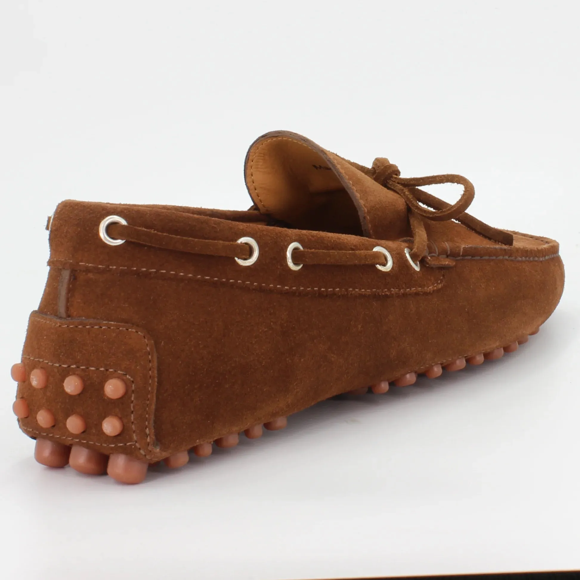 Men's Driver in Calf Leather Suede Chestnut Brown (CONU0460003)
