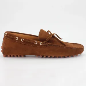 Men's Driver in Calf Leather Suede Chestnut Brown (CONU0460003)
