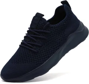 Men's Running Walking Shoes Sneakers Tennis Fitness Athletic Shoes Non Slip On Sports Casual Workout Shoe Lightweight Comfortable Gym Fashion Breathable Mesh Trainer