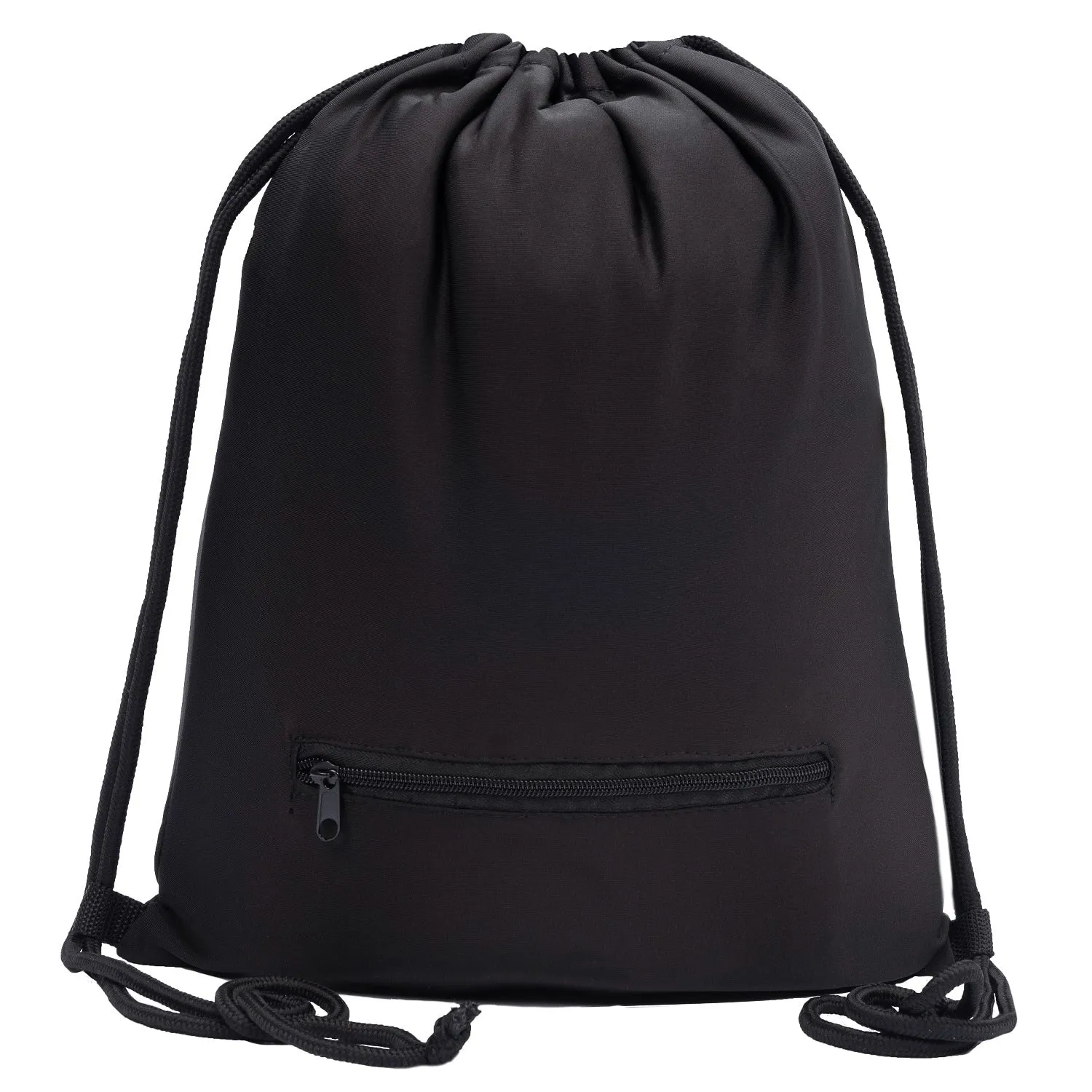 Mélange Drawstring Bag w/ Zipper Pocket