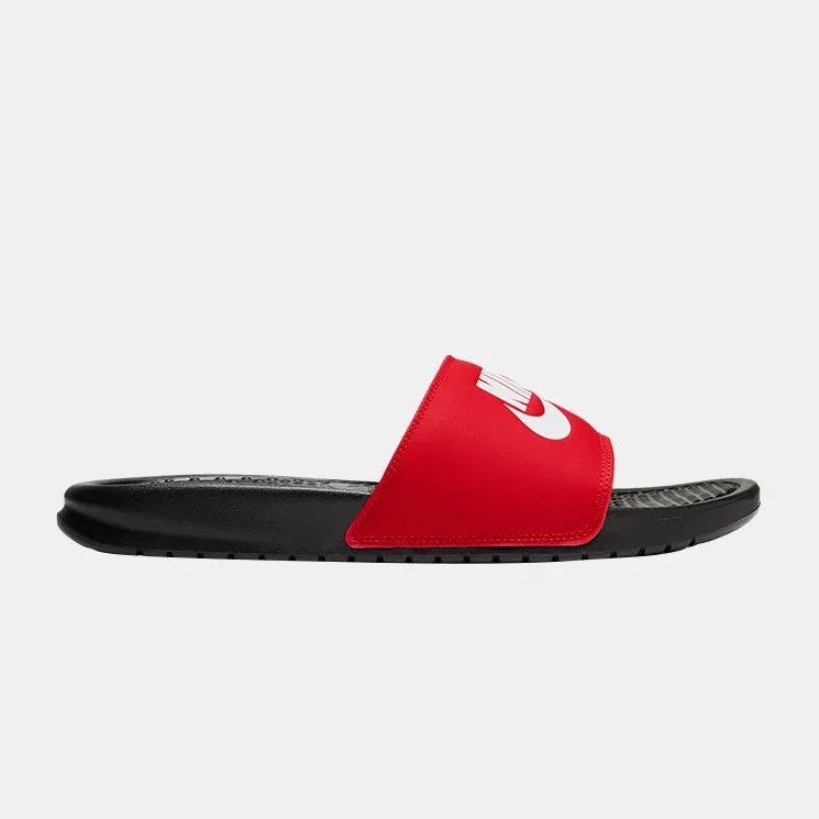 Nike Benassi "Just Do It" Classic "BREDS" (Black/White /University Red)(343880-026)