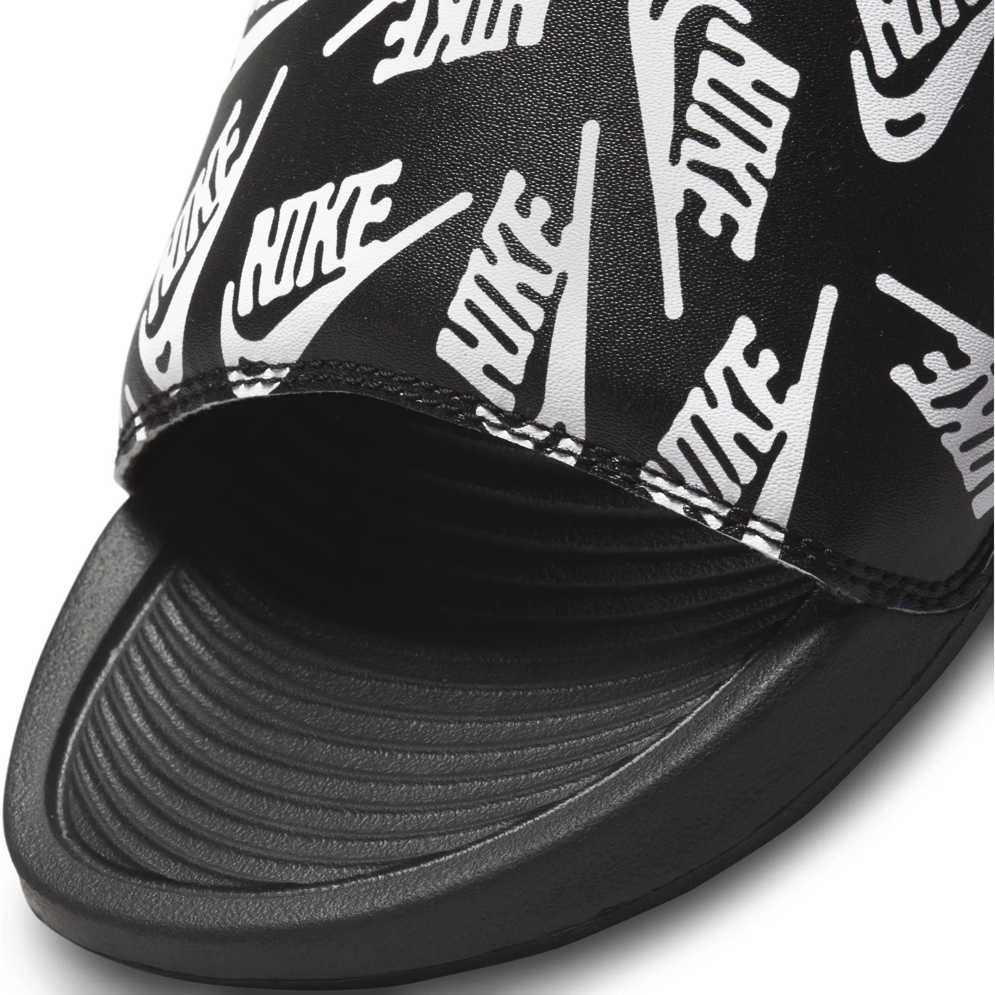 Nike Victori One "All Over Logo" Print Slides (Black/White)(CN9678-008)