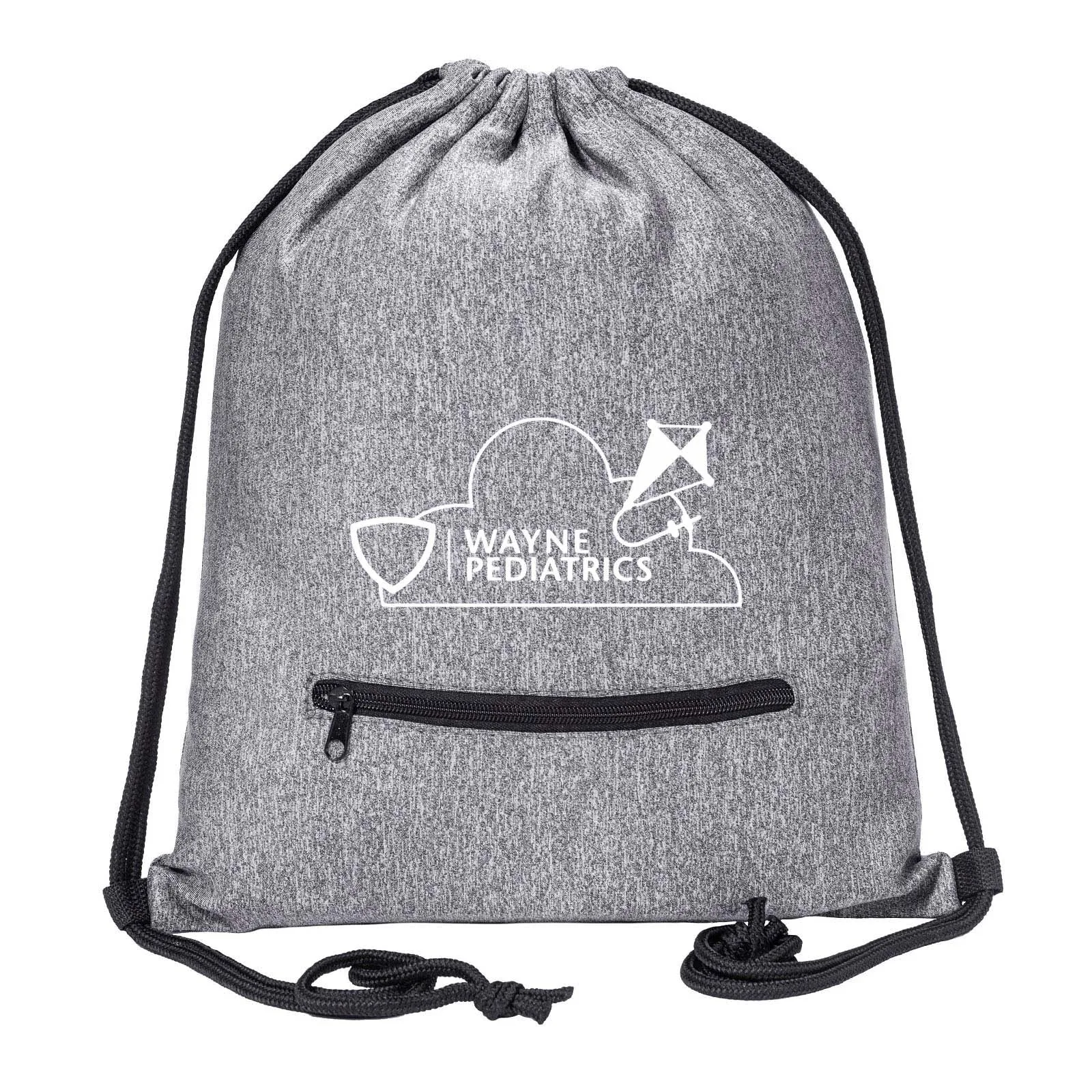 Wayne Pediatrics Drawstring Bag w/ Zipper Pocket Printed