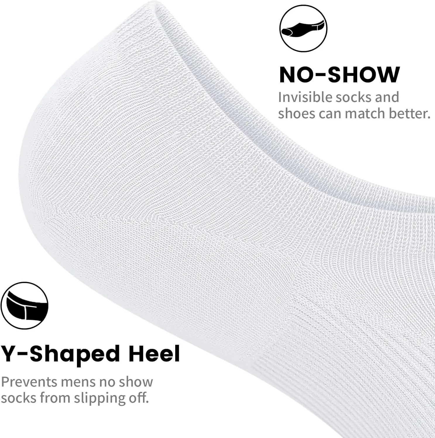 wernies 10 Pairs No Show Socks Men Low Cut Ankle Short Casual Thin Invisible Socks with Non Slip Grips