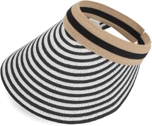 Women Summer Sun Hat Lady's Portable Beach Visor Bowknot Straw Hat