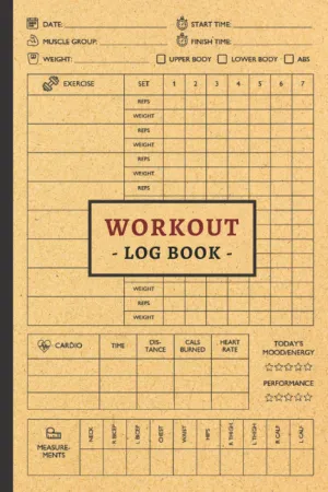 Workout Log Book: Weight Lifting Log Book Journal for Men and Women | Gym Planner Journal Exercise Notebook & Fitness Logbook for Personal Training | ... Gifts | Old School Yellow Cover 120 Pages Paperback  April 17, 2022